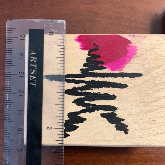 Red White and Blue Patriotic Wooden Block Rubber Stamp Collection - Picture 4 of 8